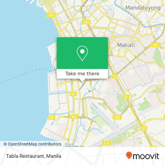 Tabla Restaurant map