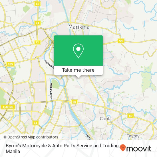 Byron's Motorcycle & Auto Parts Service and Trading map