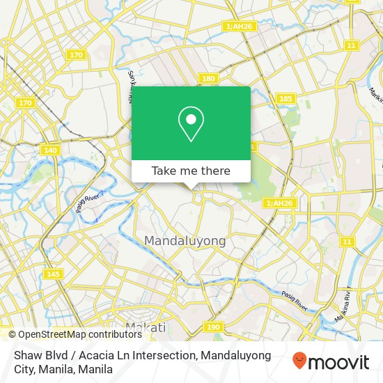 Shaw Blvd / Acacia Ln Intersection, Mandaluyong City, Manila map