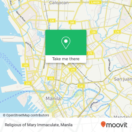 Religious of Mary Immaculate map