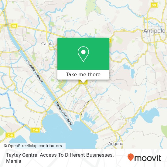Taytay Central Access To Different Businesses map