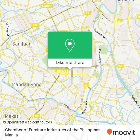 Chamber of Furniture Industries of the Philippines map