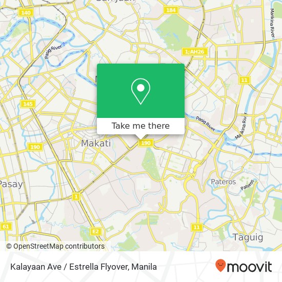 Kalayaan Ave / Estrella Flyover map