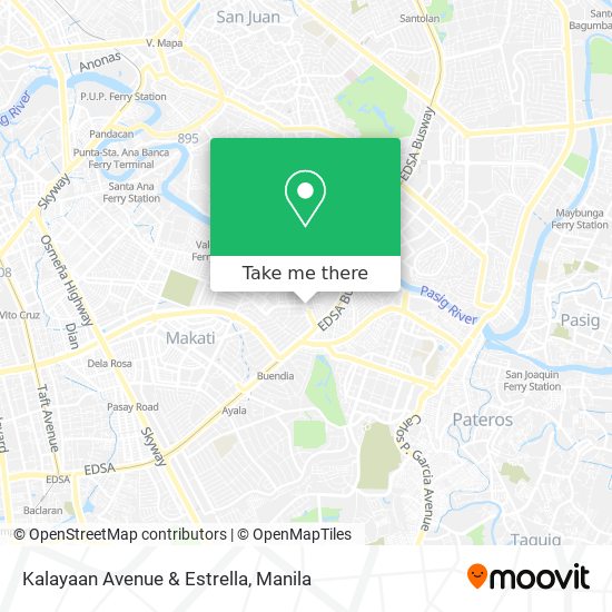 Kalayaan Avenue & Estrella map