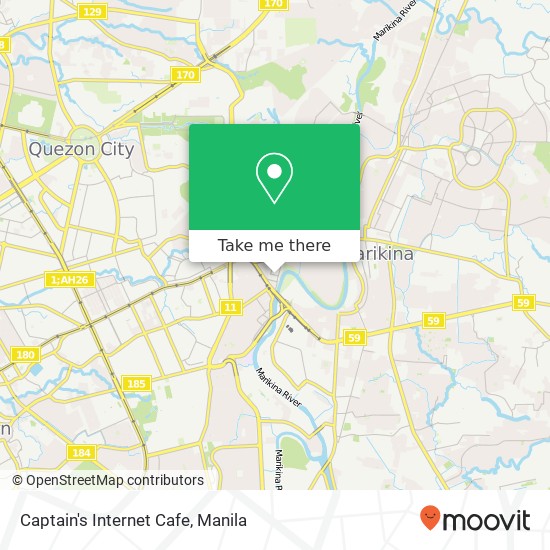 Captain's Internet Cafe map