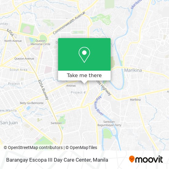 Barangay Escopa III Day Care Center map