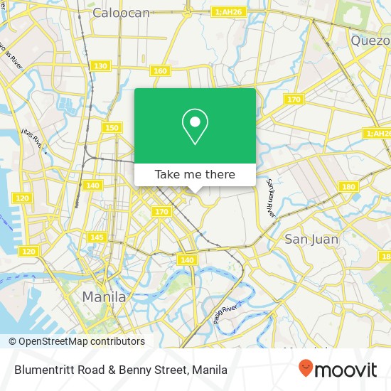 Blumentritt Road & Benny Street map