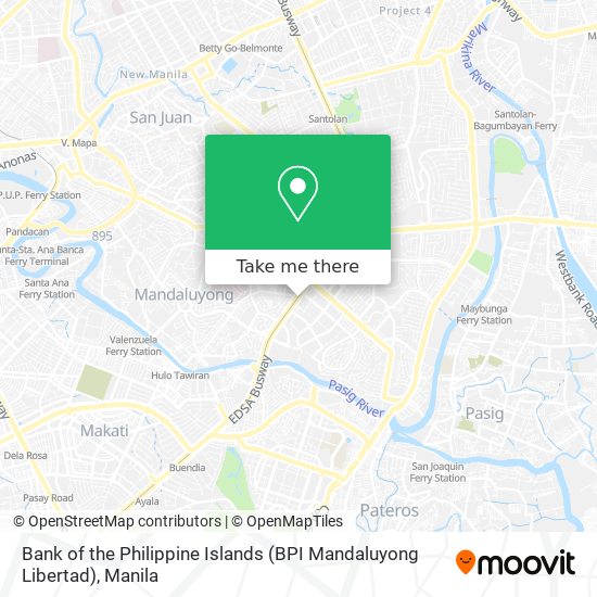 Bank of the Philippine Islands (BPI Mandaluyong Libertad) map
