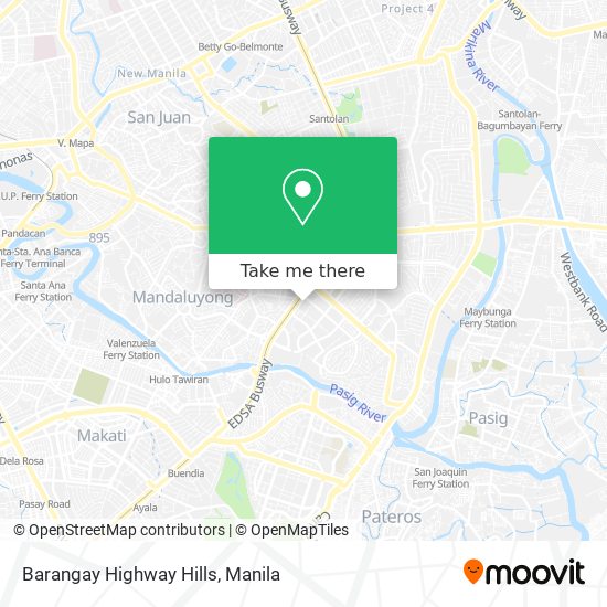 Barangay Highway Hills map