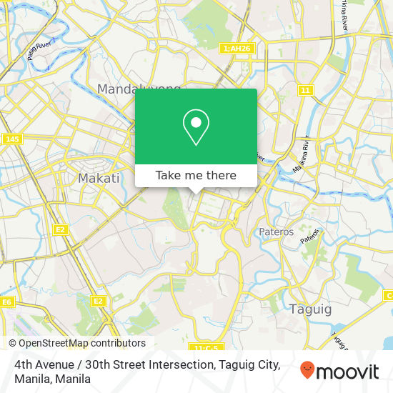 4th Avenue / 30th Street Intersection, Taguig City, Manila map