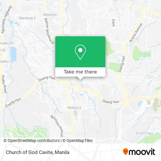Church of God Cavite map