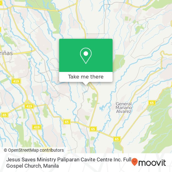 Jesus Saves Ministry Paliparan Cavite Centre Inc. Full Gospel Church map