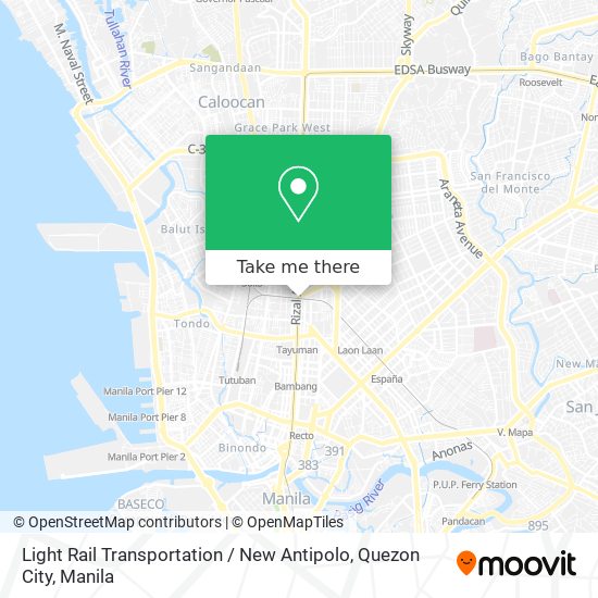 Light Rail Transportation / New Antipolo, Quezon City map