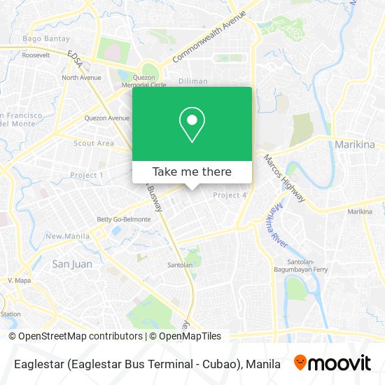 Eaglestar (Eaglestar Bus Terminal - Cubao) map