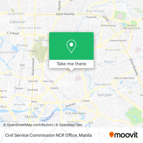 Civil Service Commission NCR Office map