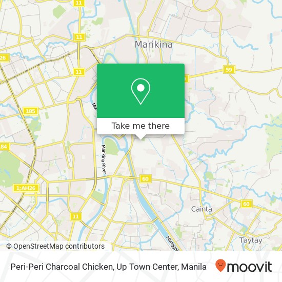 Peri-Peri Charcoal Chicken, Up Town Center map