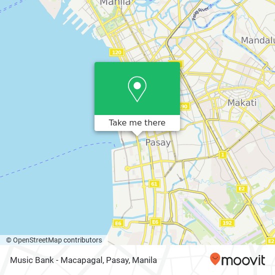 Music Bank - Macapagal, Pasay map