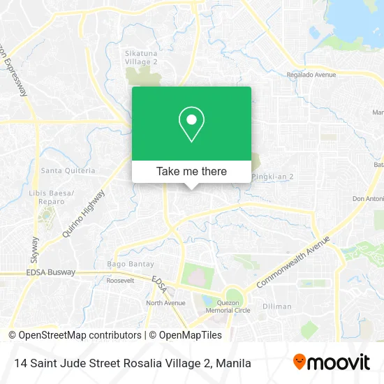 14 Saint Jude Street Rosalia Village 2 map