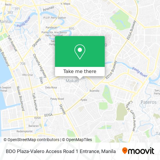 BDO Plaza-Valero Access Road 1 Entrance map
