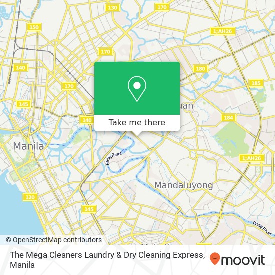 The Mega Cleaners Laundry & Dry Cleaning Express map