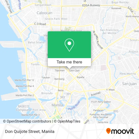 Don Quijote Street map