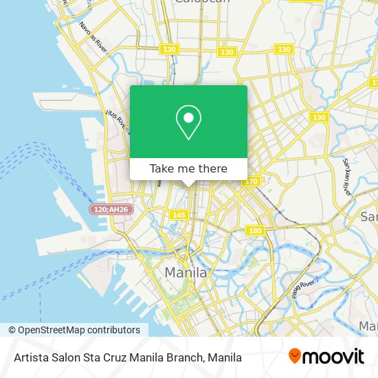 Artista Salon Sta Cruz Manila Branch map