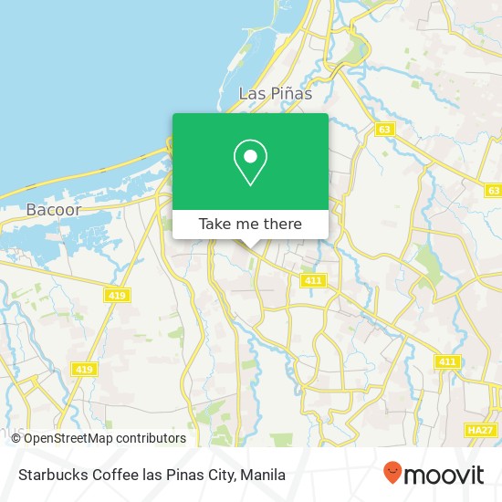 Starbucks Coffee las Pinas City map