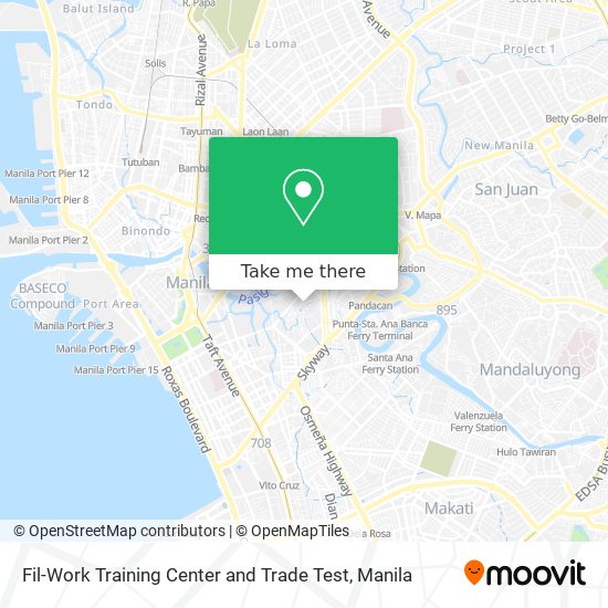 Fil-Work Training Center and Trade Test map