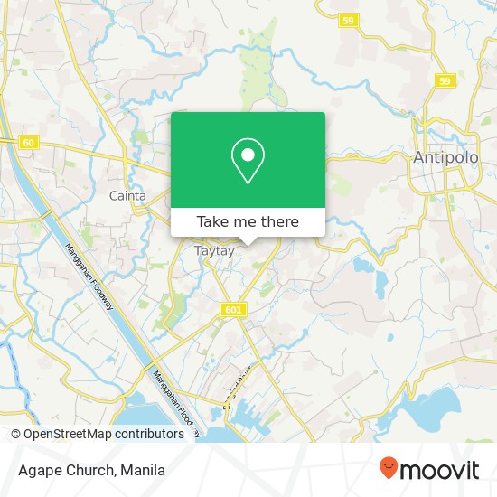 Agape Church map