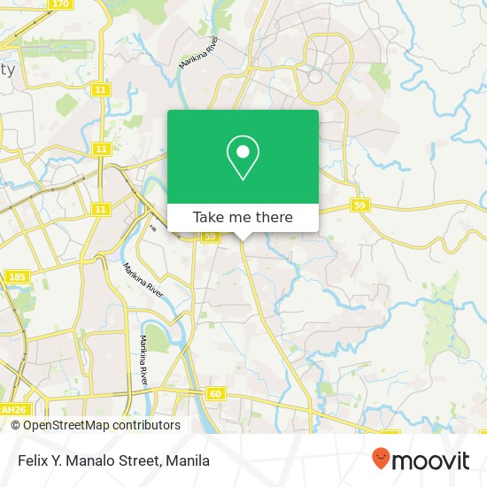Felix Y. Manalo Street map