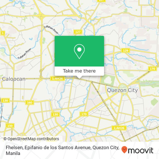 Fhelsen, Epifanio de los Santos Avenue, Quezon City map