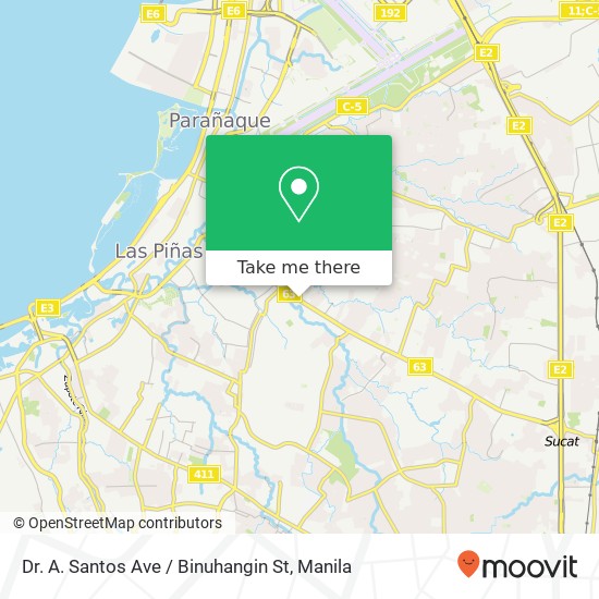 Dr. A. Santos Ave / Binuhangin St map