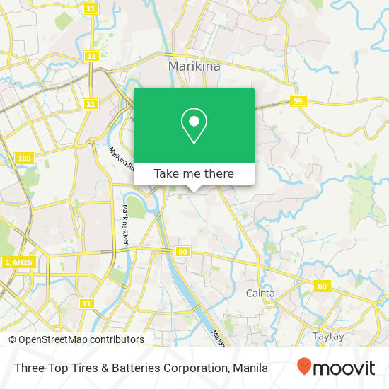 Three-Top Tires & Batteries Corporation map