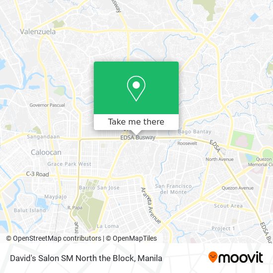 David's Salon SM North the Block map