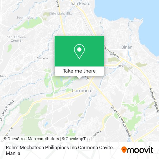 Rohm Mechatech Philippines Inc.Carmona Cavite map