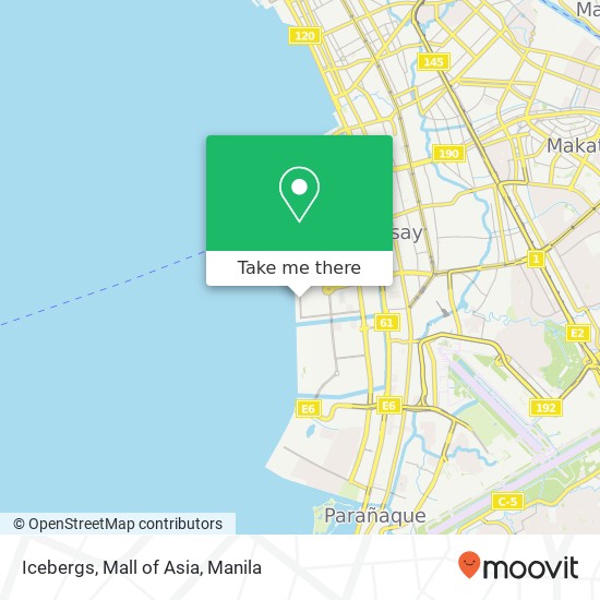 Icebergs, Mall of Asia map