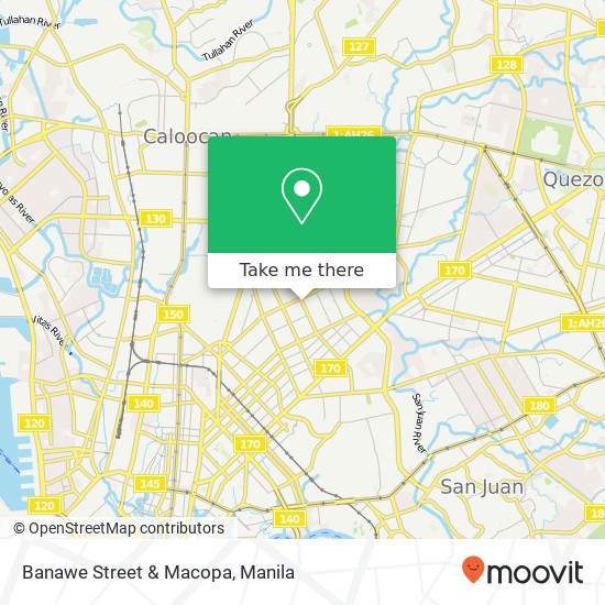 Banawe Street & Macopa map