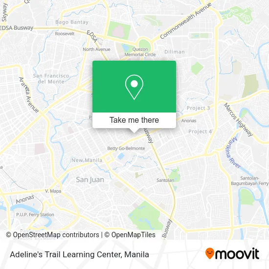 Adeline's Trail Learning Center map
