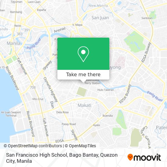 San Francisco High School, Bago Bantay, Quezon City map