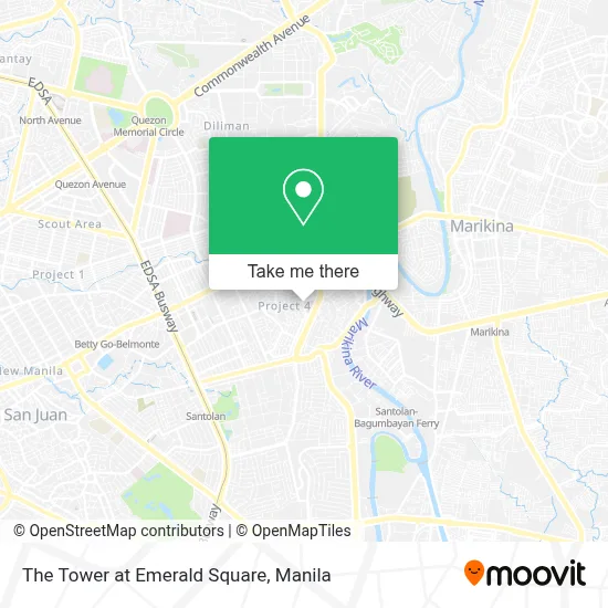 The Tower at Emerald Square map