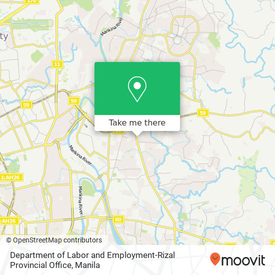 Department of Labor and Employment-Rizal Provincial Office map
