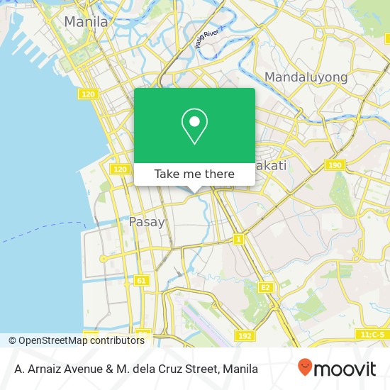 A. Arnaiz Avenue & M. dela Cruz Street map