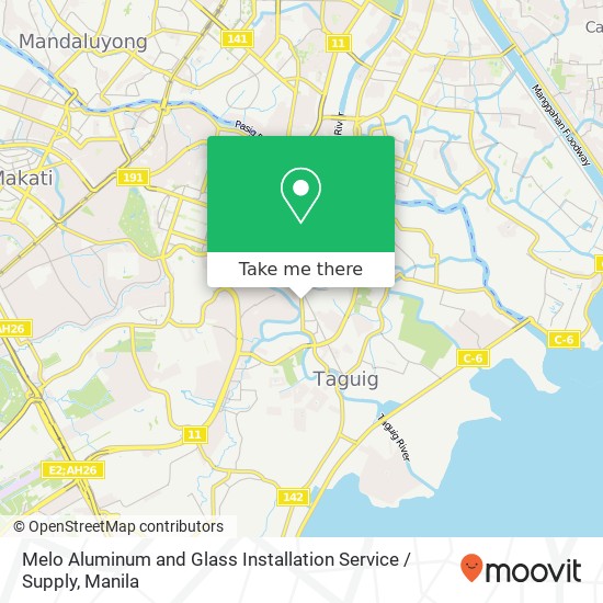 Melo Aluminum and Glass Installation Service / Supply map