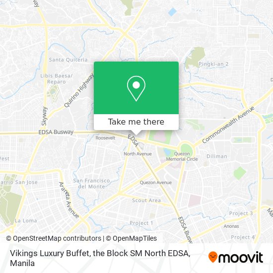 Vikings Luxury Buffet, the Block SM North EDSA map