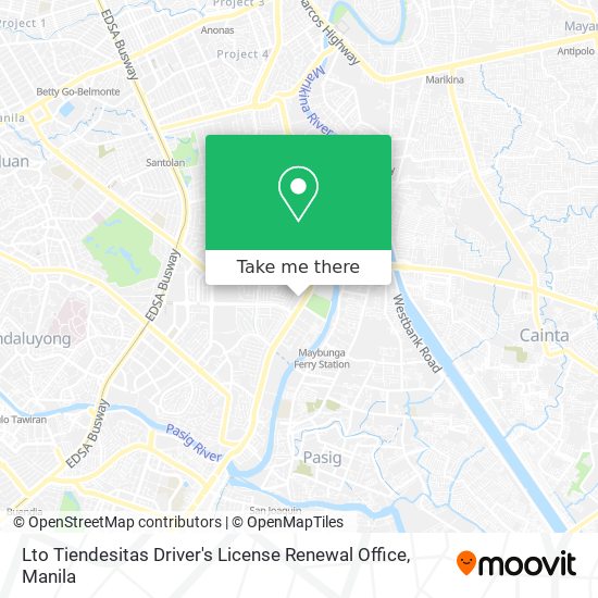 Lto Tiendesitas Driver's License Renewal Office map