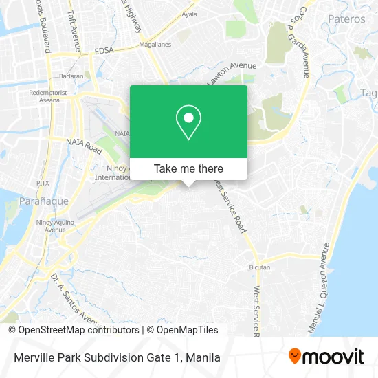 Merville Park Subdivision Gate 1 map