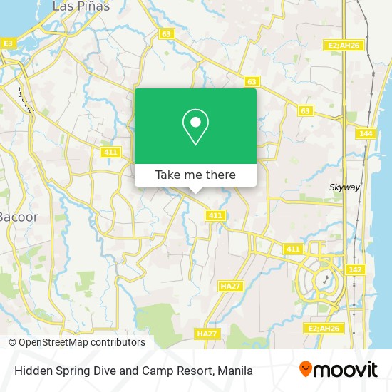 Hidden Spring Dive and Camp Resort map