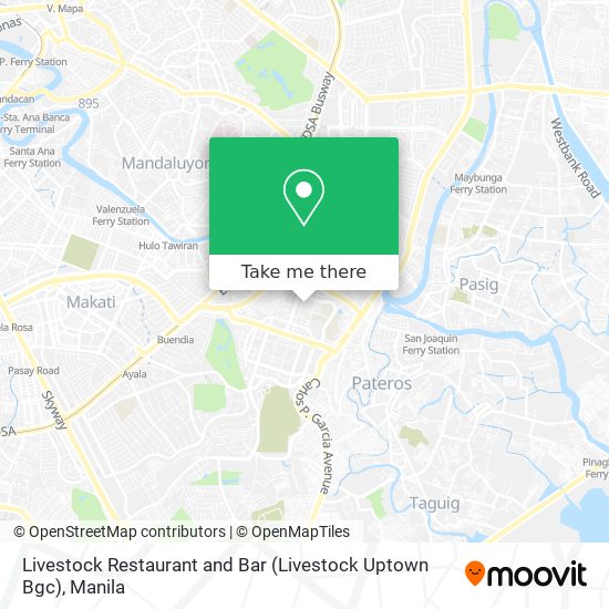 Livestock Restaurant and Bar (Livestock Uptown Bgc) map