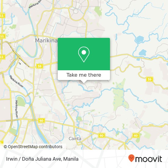 Irwin / Doña Juliana Ave map