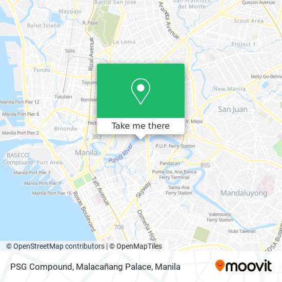 PSG Compound, Malacañang Palace map